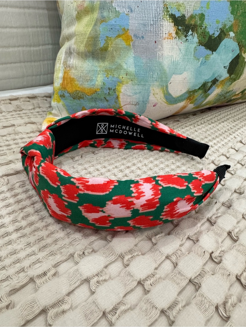 Michelle McDowell Green Floral Knot Headband